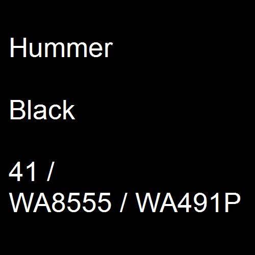 Hummer, Black, 41 / WA8555 / WA491P.